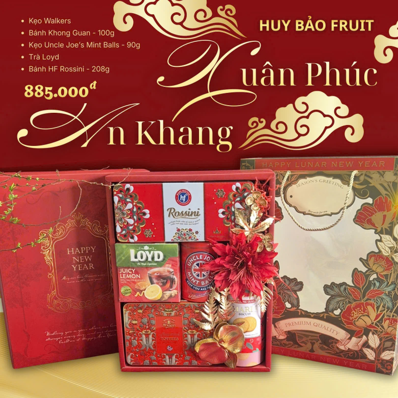 Giỏ Quà Tết Huy Bảo Hóc Môn - Xuân Phúc An Khang