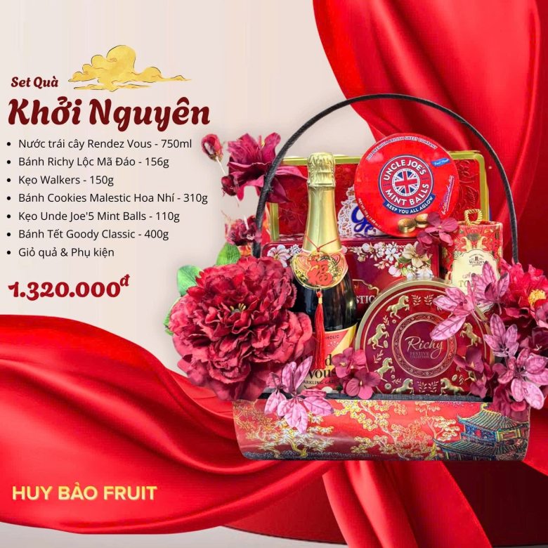Giỏ Quà Tết Huy Bảo Hóc Môn -Set Quà Khởi Nguyên