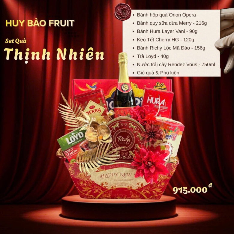 Giỏ Quà Tết Huy Bảo Hóc Môn -Set Quà Thịnh Nhiên
