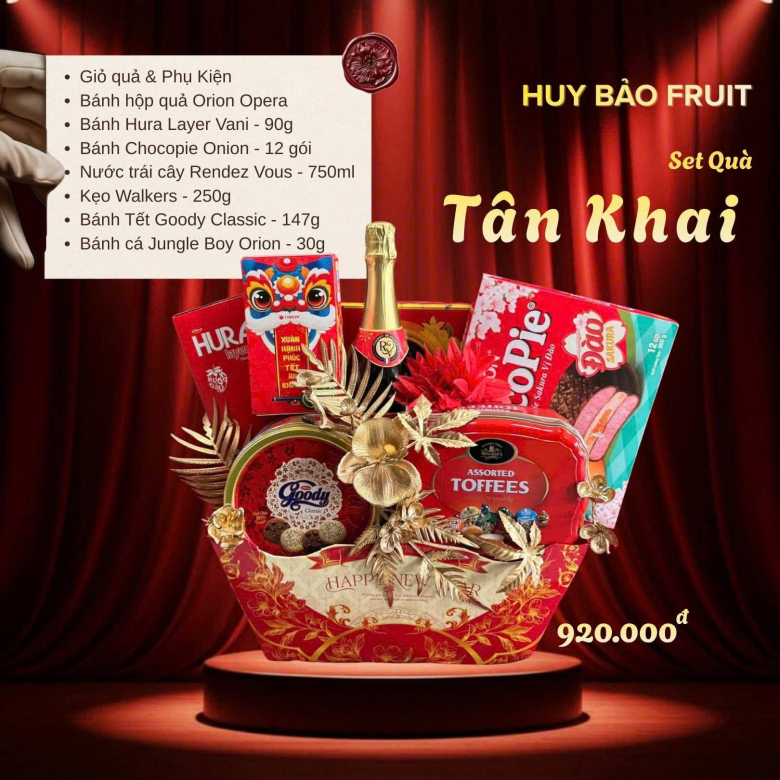 Giỏ Quà Tết Huy Bảo Hóc Môn - Set Quà Tân Khai