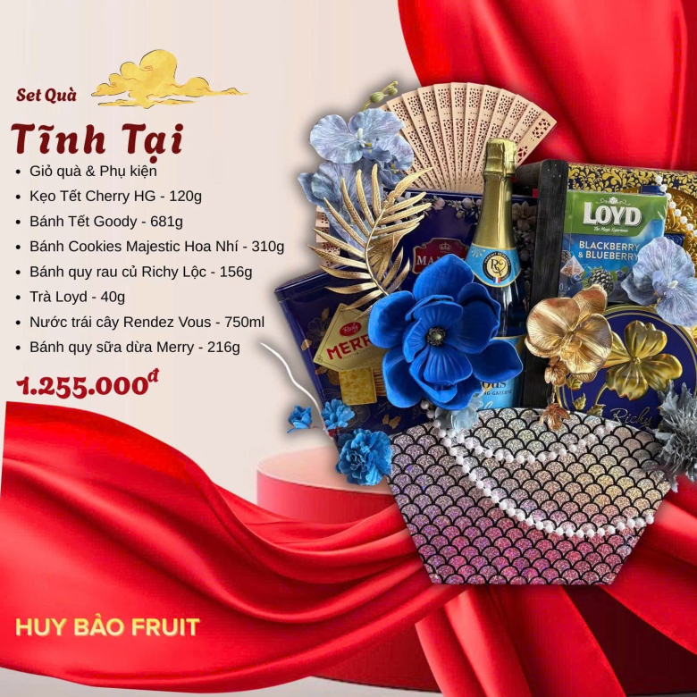 Giỏ Quà Tết Huy Bảo Hóc Môn -Set Quà Tĩnh Tại