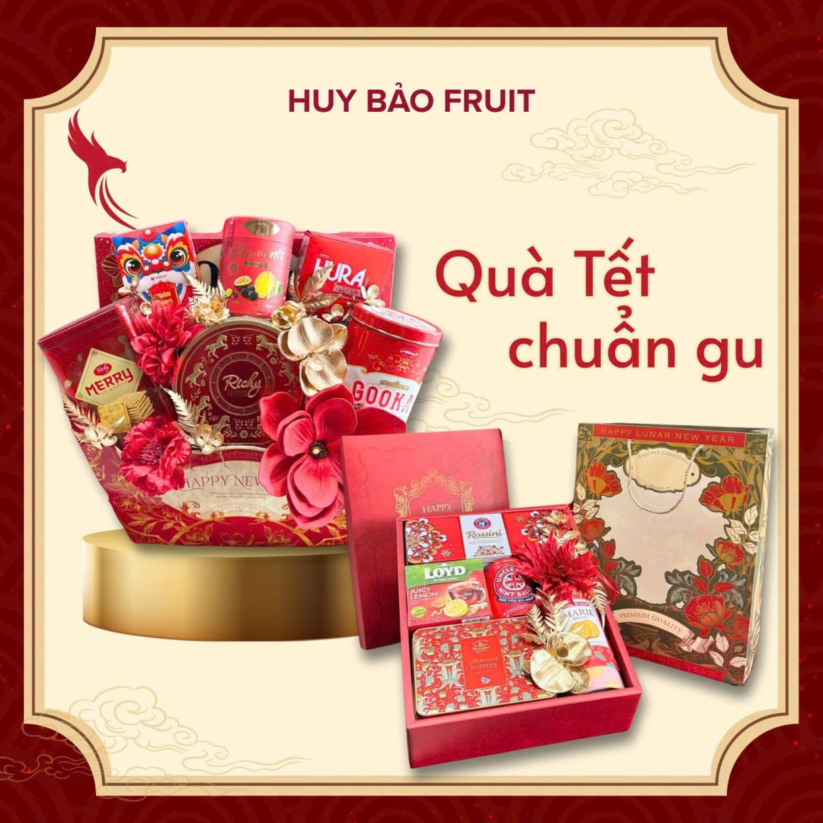 Giỏ Quà Tết Huy Bảo Hóc Môn - Qùa Tết Chuẩn Gu