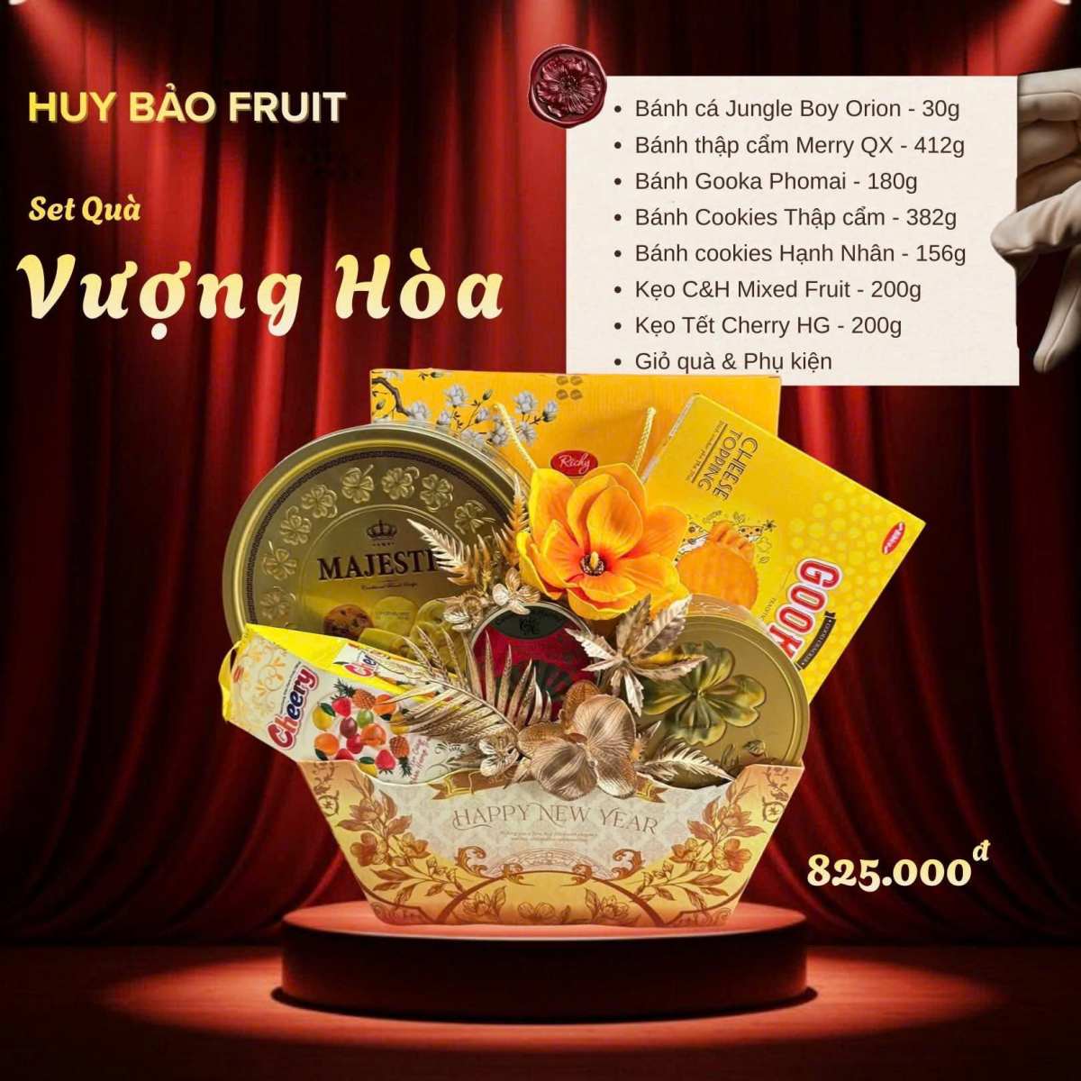 Giỏ Quà Tết Huy Bảo Hóc Môn -Set Quà Vượng Hòa