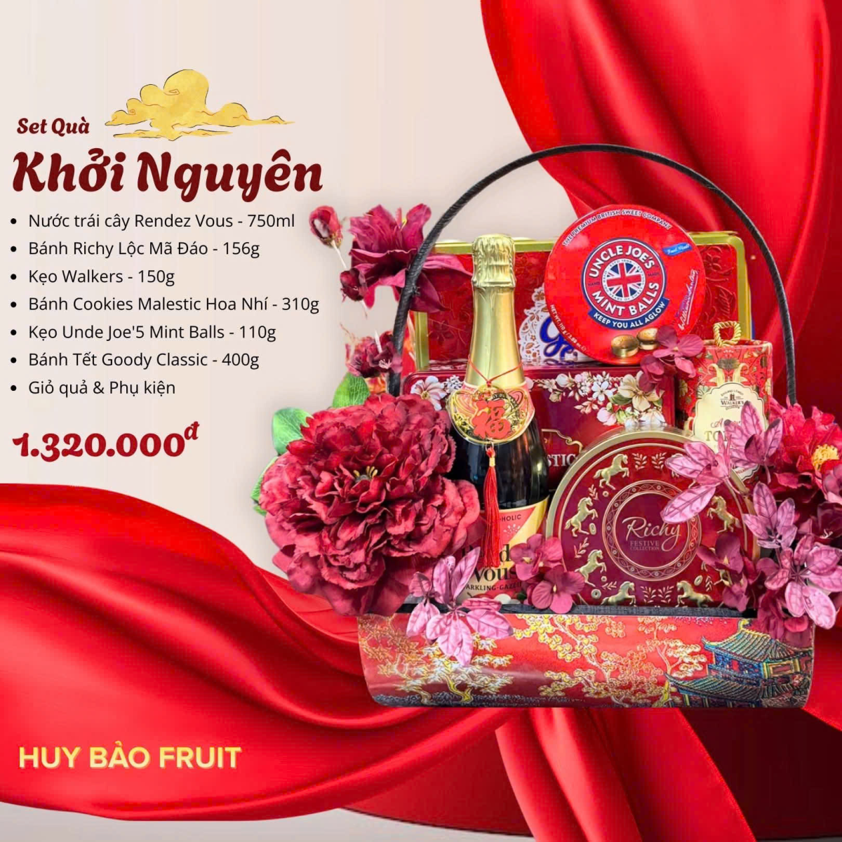 Giỏ Quà Tết Huy Bảo Hóc Môn -Set Quà Khởi Nguyên