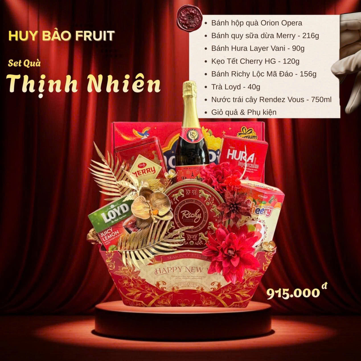 Giỏ Quà Tết Huy Bảo Hóc Môn -Set Quà Thịnh Nhiên