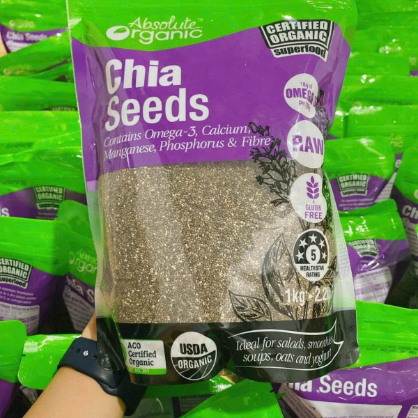 Hạt Chia Úc Absolute Organic Chia Seeds 1kg