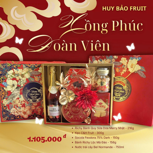 Giỏ Quà Tết Huy Bảo Hóc Môn - Hồng Phúc Đoàn Viên