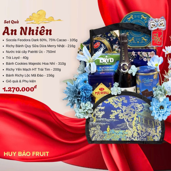 Giỏ Quà Tết Huy Bảo Hóc Môn -Set quà An Nhiên