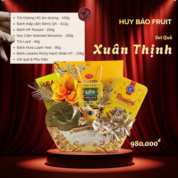 Giỏ Quà Tết Huy Bảo Hóc Môn -Set Quà Xuân Thịnh