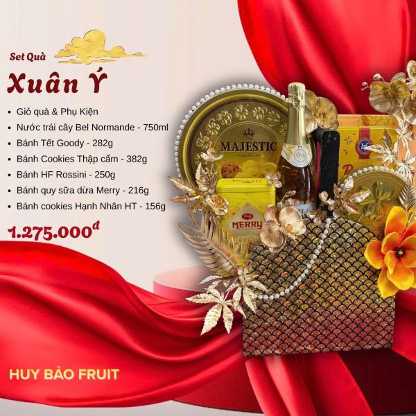 Giỏ Quà Tết Huy Bảo Hóc Môn -Set Quà Xuân Ý